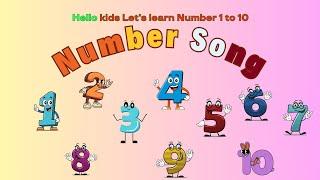 Number song 1 to 10 | Learn numbers 1 to 10 | Kids education video #kidsvideo #preschoollearning