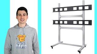 Monoprice Commercial Series 2x2 Video Wall System / Mobile TV Cart Stand