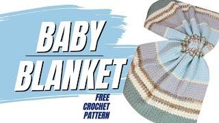 Easy To Crochet Baby Blanket - Spiked Sedge Stitch - Free Pattern #crochet #easy