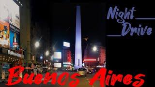 BUENOS AIRES Night Drive, 부에노스 아이레스 여행, 야간 드라이브, Driving Downtown, Argentina Vlog