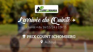 Turfomania Arrivée quinté du Samedi 16 Novembre 2024