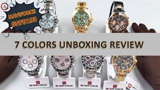 NAVIFORCE Unboxing watch review of NF9193 multifunction calendar watch small dial for men and women