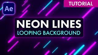 Quick Neon Lines Looping Background | After Effects Tutorial