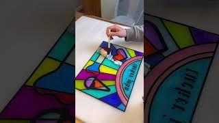 How to DIY a Stained Glass Window in Under an Hour! Easy Cricut Tutorial #diy #cricutmade