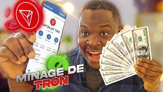 Comment Miner Du TRON Avec Son Téléphone Gratuitement(100euros/jour)