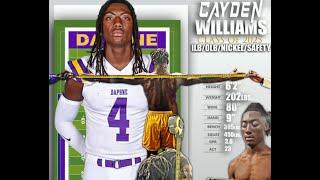 2025-Street Light Recruiting- LB/S/LS- Cayden Williams (6' 2''-202- GPA: 3.7- WingS=80") -Daphne, AL