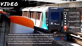 Mighty journey on the Sydney Metro ALSTOM Metropolis from Castle Hill → Chatswood
