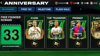 WOW!! OFFICIAL ANNIVERSARY EVENT FC MOBILE 25 | FREE 103 OVR REWARD FLASH SALE FC MOBILE!