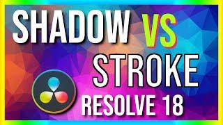 Stroke and Drop Shadow for Text Titles in DaVinci Resolve 18