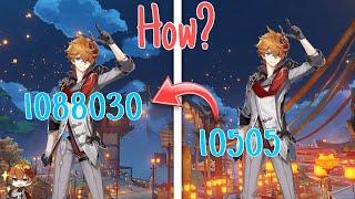 How to hit 1m with F2p childe (full build + process) | genshin impact