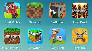 Craft Valley, Minecraft, Craftsman, Lava Craft, AtharCraft, RealmCraft, FarmCraft, Craftt Drill