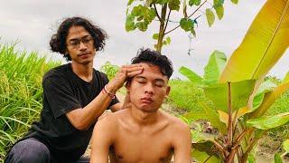 Drizzling In The Rice Fields With ASMR Relaxing Facial Massage Video ‍️ @ridhomassageind