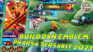 BUILD DAN EMBLEM PHARSA TERSAKIT 2021 || TOP GLOBAL PHARSA