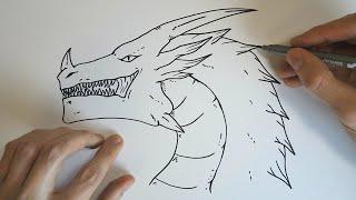 Easy Drawing | How To Draw Dragon | Step by Step Beginner Tutorial