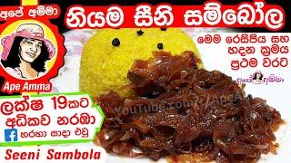  නියම ක්‍රමයට සීනි සම්බෝල Seeni Sambol recipe by Apé Amma