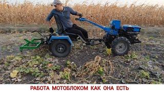 ПОЧЕМУ РАНЬШЕ ТАК НЕ ДЕЛАЛ, РАБОТА МОТОБЛОКОМ КАК ОНА ЕСТЬ / WORKING WITH A MINITRACTOR AS IT IS