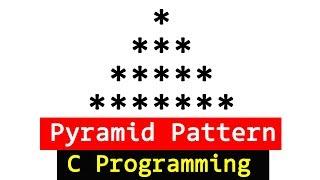 Pyramid Pattern Printing Program in C Programming Language | Tutorial for Beginners