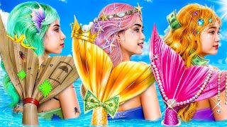 Poor Vs Rich Vs Giga Rich Girls At Mermaid Makeover Contest! Who Is The Best?