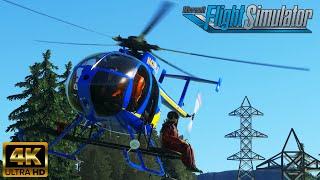 Powerline work | MD 500 E | Alaska Operations Pt.1 | MSFS 2020