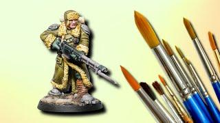 How To Paint A Valhallan Imperial Guard - Relaxing Miniature Art