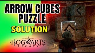 How to solve Arrow Cubes Stone Pillars Cave Puzzle - Hogwarts Legacy