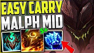 How to Play Malphite Mid & CARRY MID LANE + BEST BUILD/RUNES | League of Legends Season 13