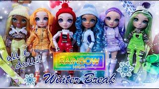 Rainbow High: Winter Break *Full Set of 6* REVIEW! Luxe Winterwear Dolls with 2 Fashions!