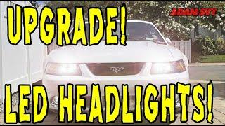 BRIGHTER LED Headlight Upgrade for My SVT Mustang Cobra (Auxito LED Bulb Review)