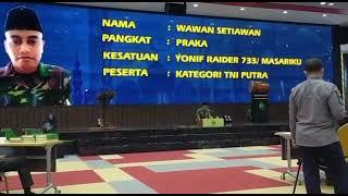 MTQ Nasional TNI AD TA.2022 - Praka Wawan Setiawan - Yonif Raider 733 / Masariku