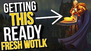 Gearing your FRESH RET PALADIN in the WOTLK Classic Pre Patch!