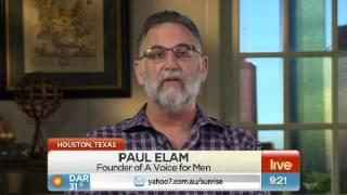 Paul Elam, Founder of A Voice for Men, Channel 7 Sunrise, Saturday 5 July 2014