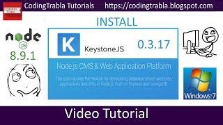 Install KeystoneJS 0.3.17 on Windows localhost - Node.js CMS & application platform byAO