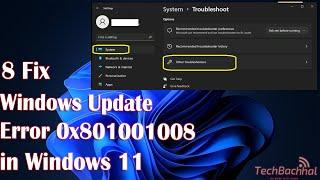 8 Fix Windows Update Error 0x801001008 in Windows 11