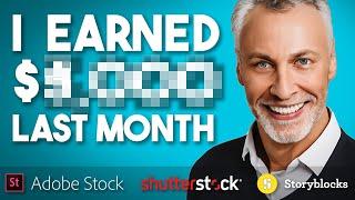 How Much Money I Made in a Month #adobestock Report How to Sell More AI Images #makemoneyonline