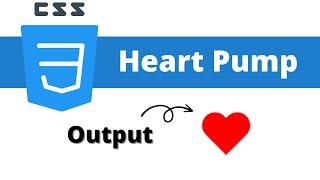 Heart pump using HTML and CSS tutorial for beginners #coding #tutorial #css