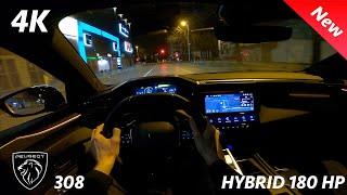 Peugeot 308 GT HYBRID 2022 - Night POV & FULL Review 4K | LED Matrix Headlights, Acceleration 0-100