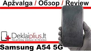 Samsung A54 5G Kabura Razor leather - black color dėklas-чехол-case