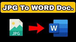 How To Convert JPG tp DOC File in Laptop