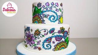 Adult Colouring Book Cake  I Delicious Sparkly Cakes