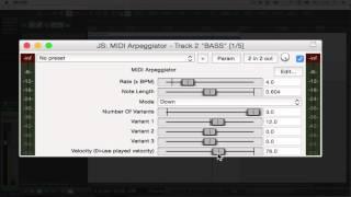 Reaper Howto : Using JS MIDI Arpeggiator plugin