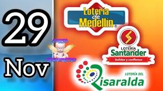 Resultado Loteria de MEDELLIN RISARALDA Y SANTANDER Viernes 29 De Noviembre del 2024