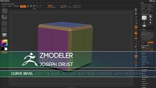 ZBrush ZModeler Curve Actions - Curve Bevel