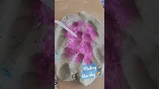 Making colored clay using cobalt carbonate. #pottery #diy #ceramics #potteryporn #handmade #clayart