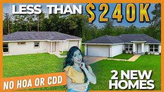 Two NEW Homes in Ocala, Fl.  UNDER $240K with NO HOA or CDD