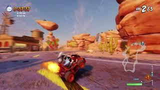 Crash Team Racing (CTR) How to beat Oxide & Dr. N. Tropy ghosts Time Trial - Dingo Canyon