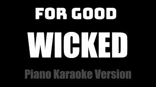 For Good Wicked Karaoke (Lower Key -4)