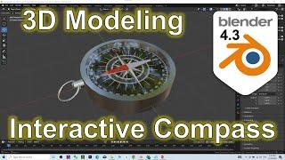 Blender Interactive Compass 3D Modeling Workflow #Blender #Compass #3dmodeling #workflow #tutorial