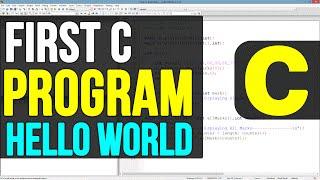 Creating First Program ( Hello World ) in C Programming Language Video Tutorial