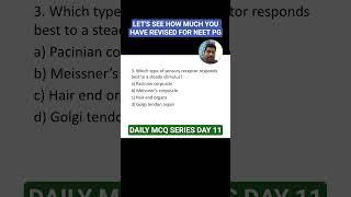 DAILY MCQ SERIES DAY 11 by Dr. RMD#neetpg2025 #neetpg #inicet #neetpreparation