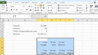 compound interest on excel